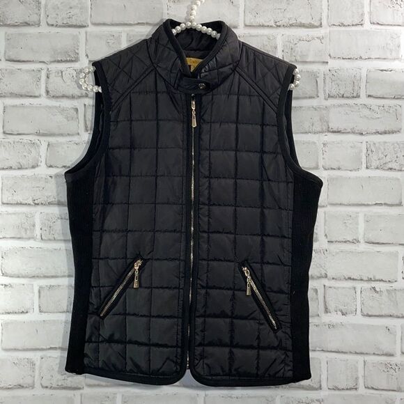 Daisy Jackets & Blazers - Daisy Quilted Puffer Vest Black Gold-tone hardware Women’s Size Medium